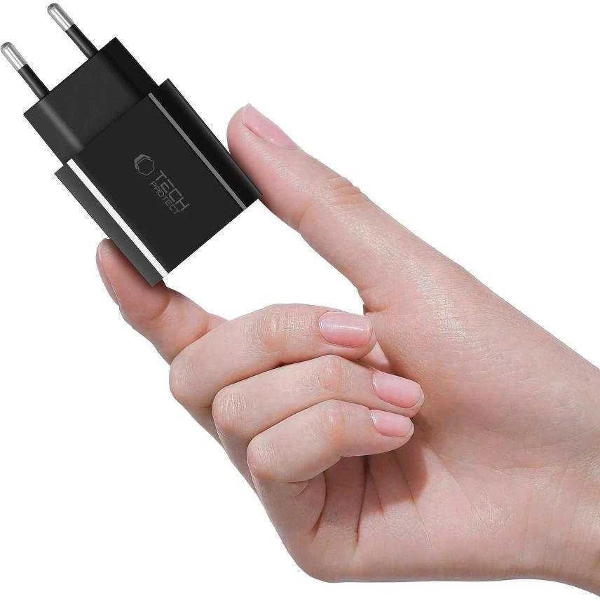 „Tech-Protect NC20W USB-C“ 1 prievado PD20W sieninis įkroviklis - Juodas