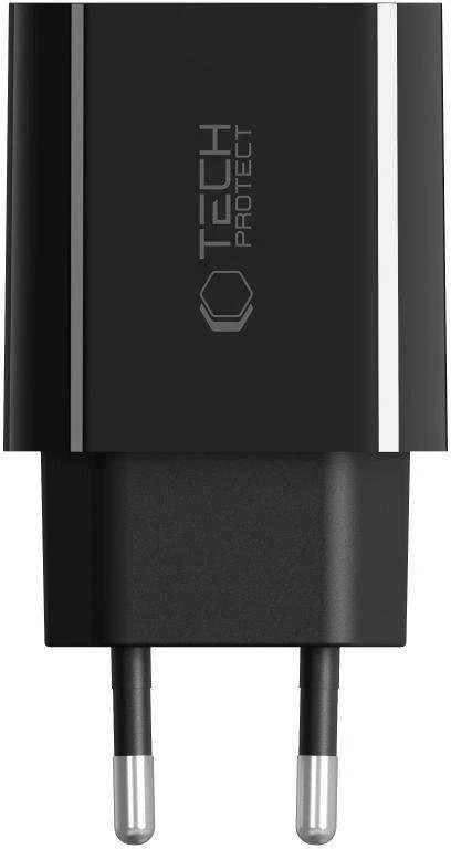 „Tech-Protect NC20W USB-C“ 1 prievado PD20W sieninis įkroviklis - Juodas