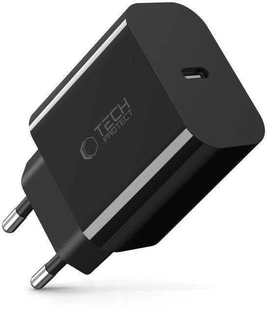„Tech-Protect NC20W USB-C“ 1 prievado PD20W sieninis įkroviklis - Juodas