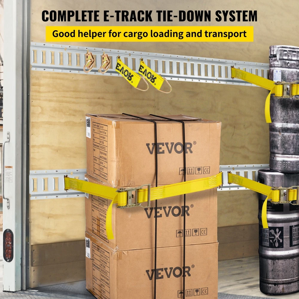 VEVOR krovinio tvirtinimo bėgiai e-track 34 vnt