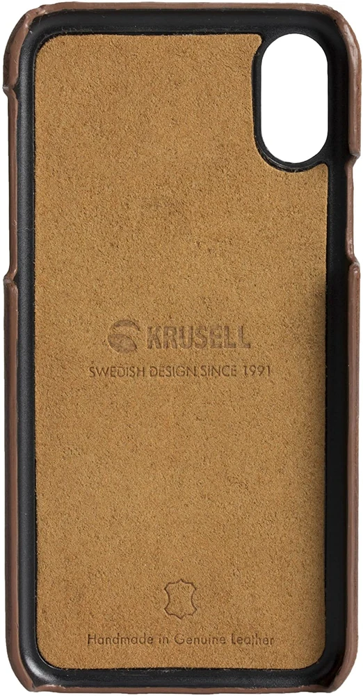 Telefono dėklas Krusell Sunne 2, skirtas iPhone X, rudos spalvos