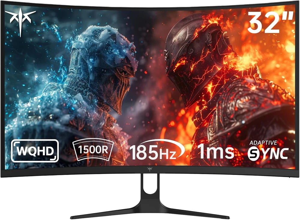KTC lenktas 32 colių QHD žaidimų monitorius 185 Hz, 1 ms, HVA, HDR10 H32S5