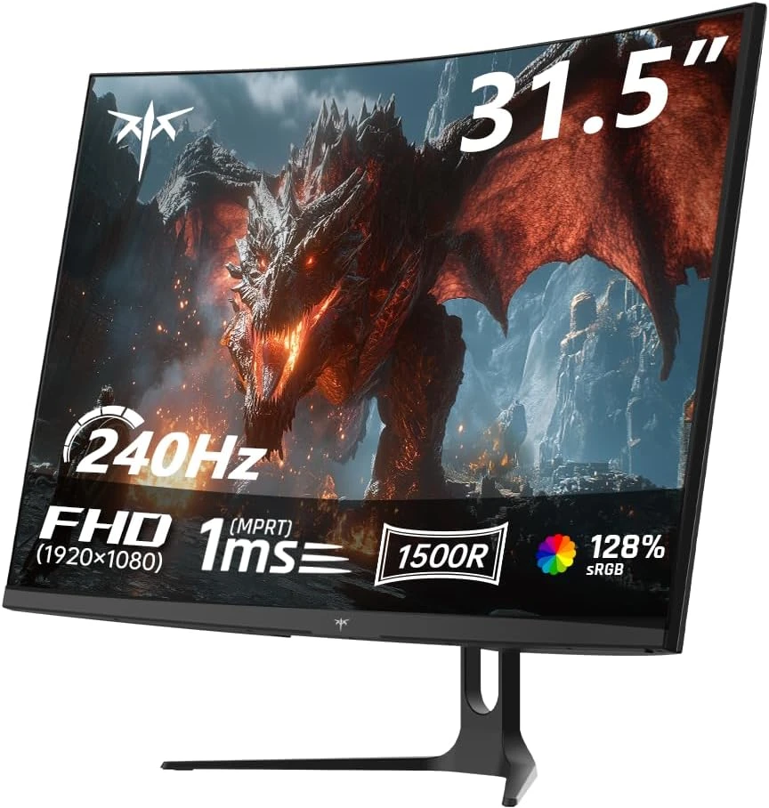 KTC lenktas žaidimų monitorius 32 colių FHD 240 Hz VA 1 ms H32C5