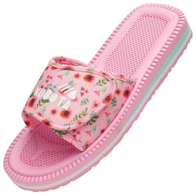 Kubota Velcro šlepetės, daugiaspalvės, gėlėtos, rožinės K25SS-100-001-28-1