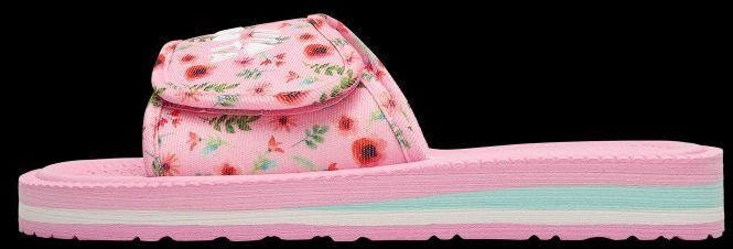 Kubota Velcro šlepetės, daugiaspalvės, gėlėtos, rožinės K25SS-100-001-28-1