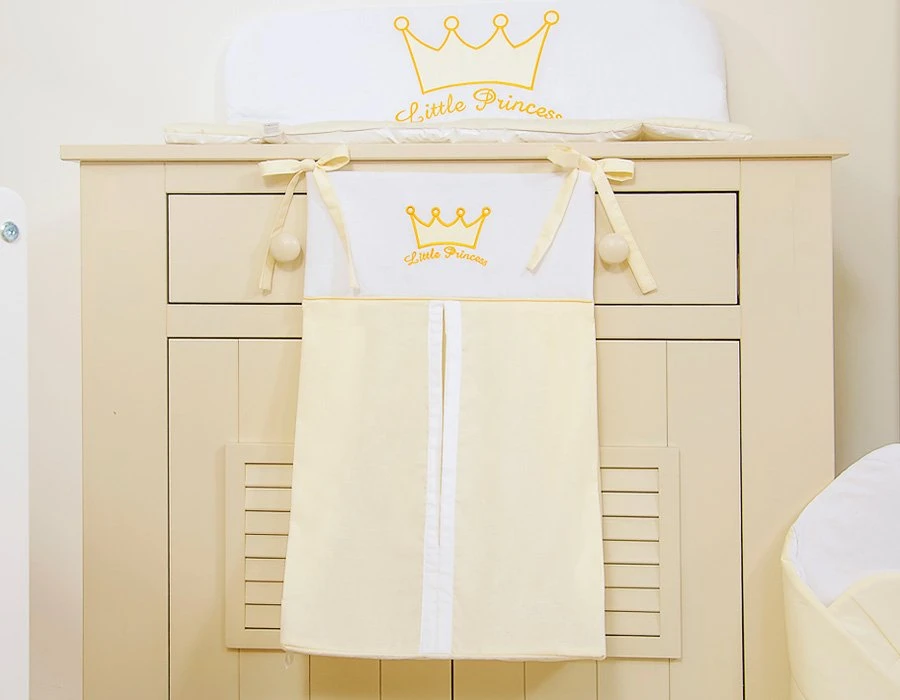 Kūdikio krepšys kreminės spalvos Little Prince/Princess