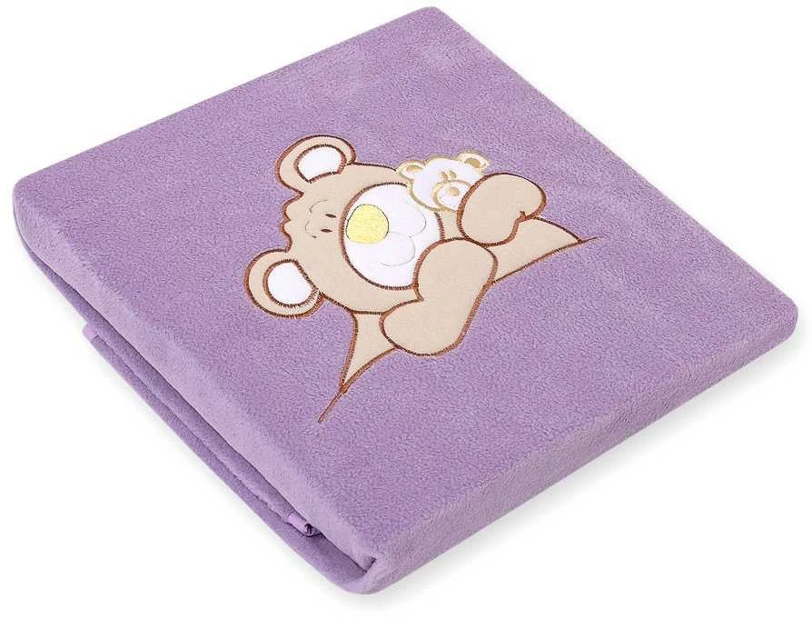 Kūdikio vilnos pledas Teddy Bear Barnaba alyvinis