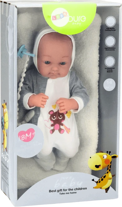 Lean Toys Lėlytė su čiulptuku ir aksesuarais, 35 cm