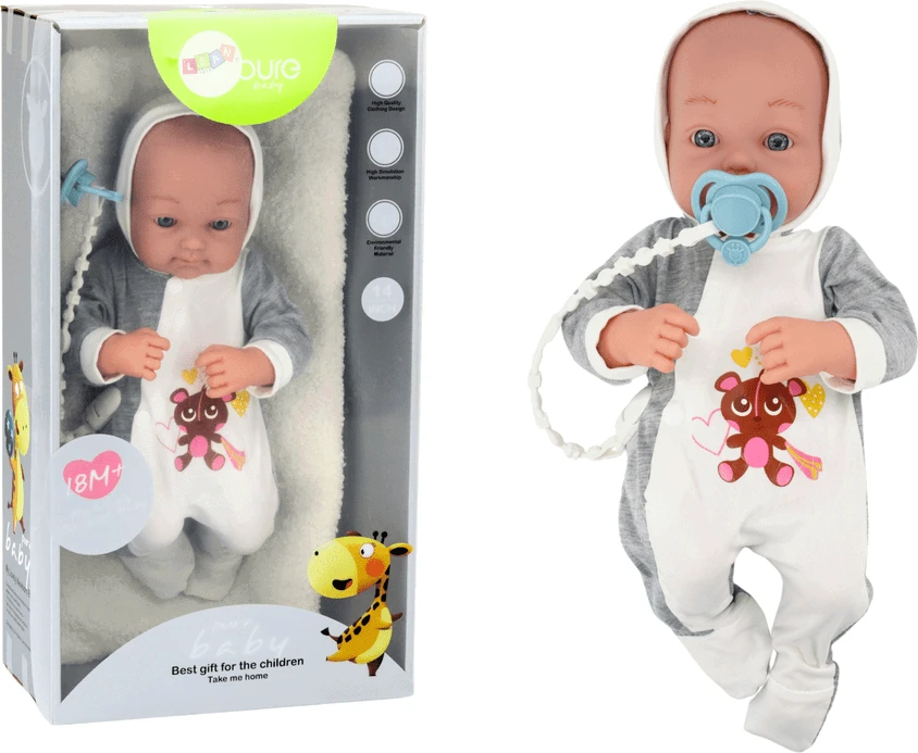 Lean Toys Lėlytė su čiulptuku ir aksesuarais, 35 cm
