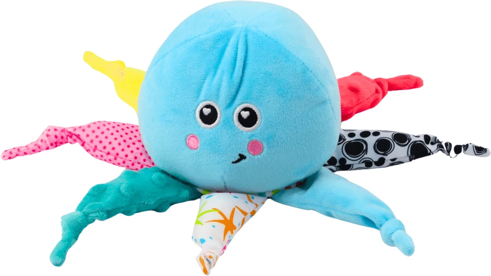 Lean Toys Minkštas aštuonkojis su projektoriumi ir melodijomis kūdikiams