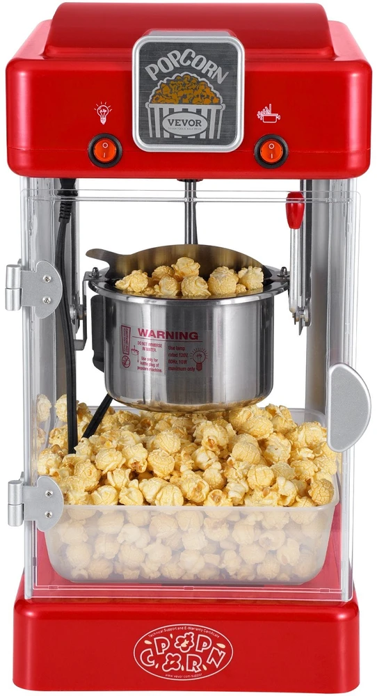 VEVOR Stalinis popcornų gaminimo aparatas 300W