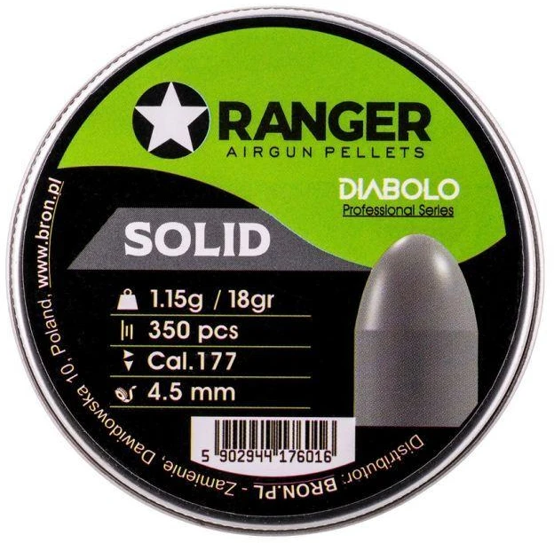 Kulkelės 4,5 mm RANGER Diabolo Professional Vientisi Pusapvalės 350 vnt. 1,15 g