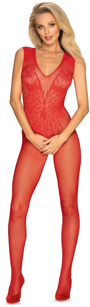 Obsessive - Bodystocking N112 Raudona XL/XXL