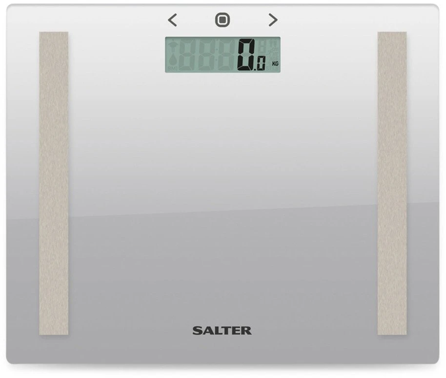 Kūno sudėties svarstyklės Salter Compact Glass Analyser, 150 kg, sidabro spalvos