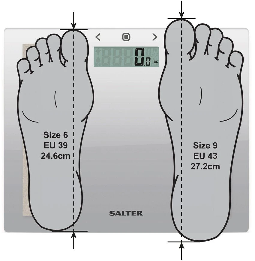 Kūno sudėties svarstyklės Salter Compact Glass Analyser, 150 kg, sidabro spalvos
