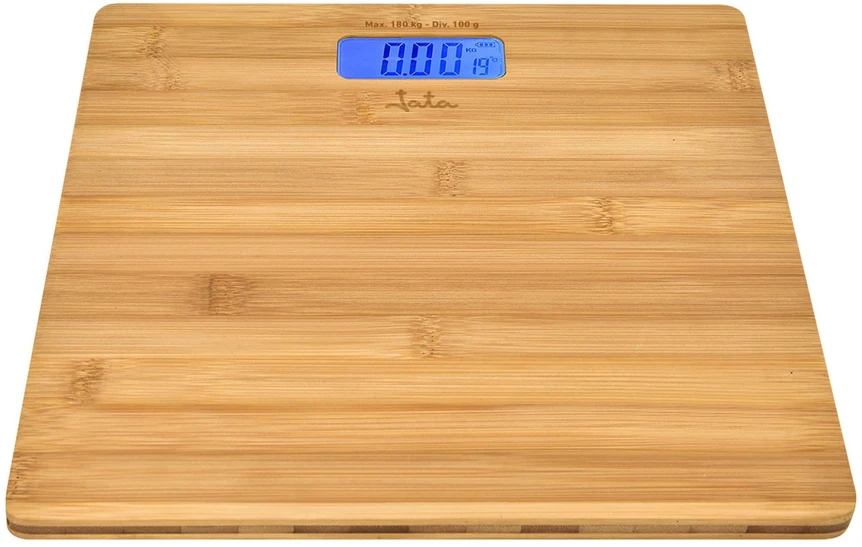 Kūno svarstyklės su bambukiniu paviršiumi Jata HBAS1489, 180 kg