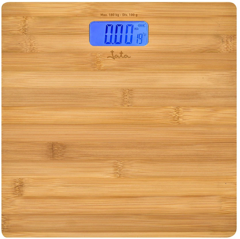 Kūno svarstyklės su bambukiniu paviršiumi Jata HBAS1489, 180 kg
