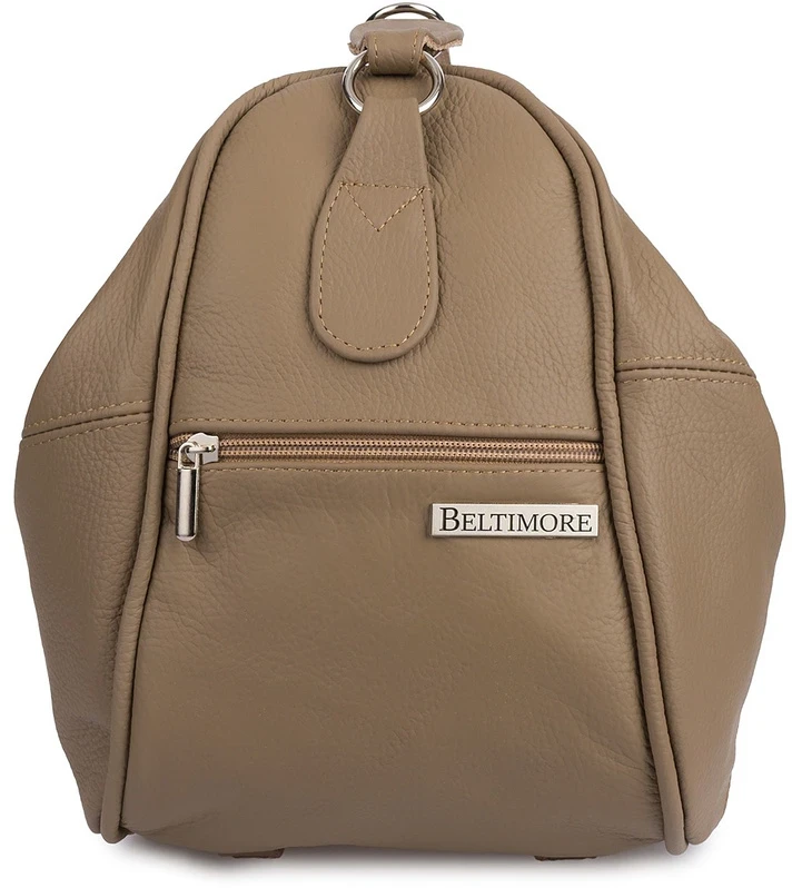 Moteriška odinė kuprinė 2in1 Beltimore taupe 019
