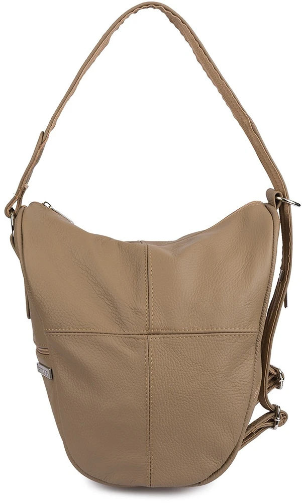 Kuprinė damski skórzany torebka 2w1 Beltimore taupe 019