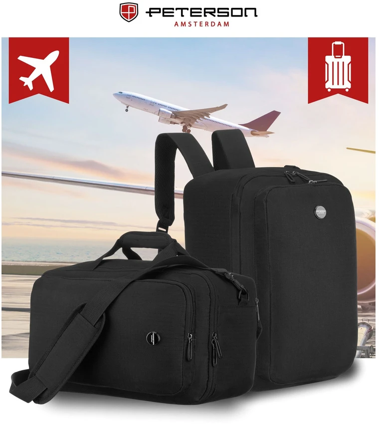 Kuprinė unisex Peterson, juoda K23