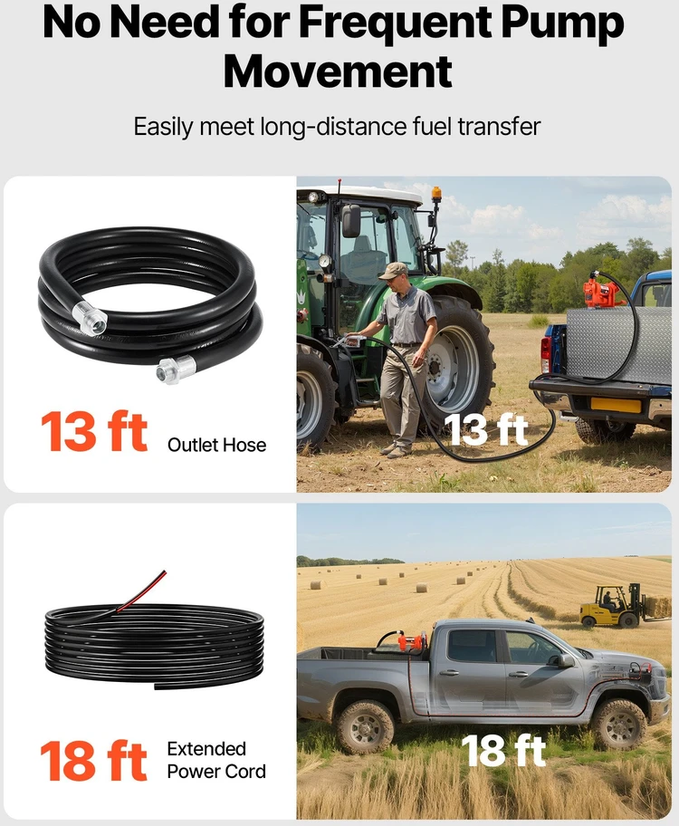 VEVOR Kuro perkėlimo pompa su 12 V DC varikliu