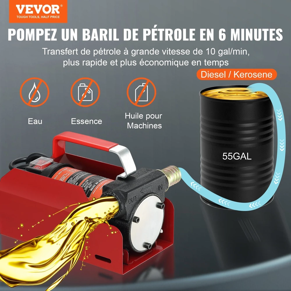 VEVOR Dyzelinio kuro pernešimo siurblys 12V