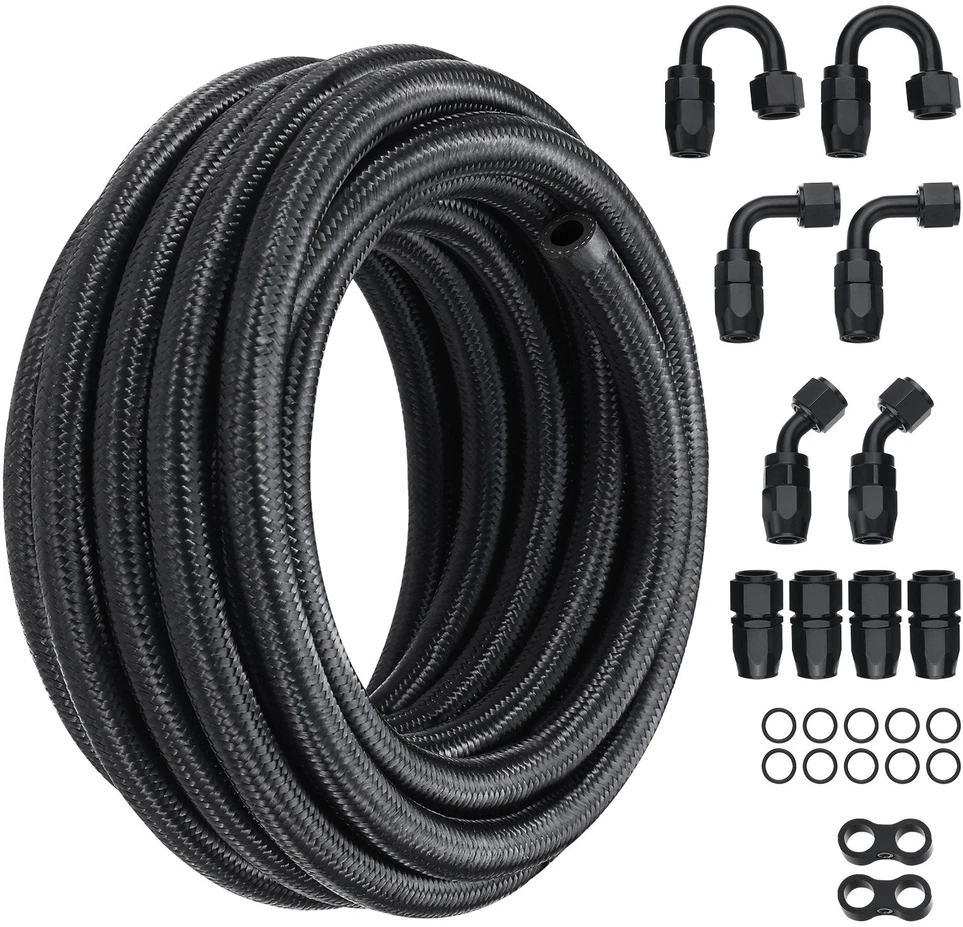 VEVOR 6AN kuro žarnos rinkinys, 6 m ilgio, juoda