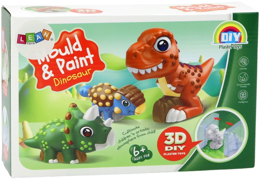 Zestaw 3D dinozaurų kūrybinis rinkinys vaikams