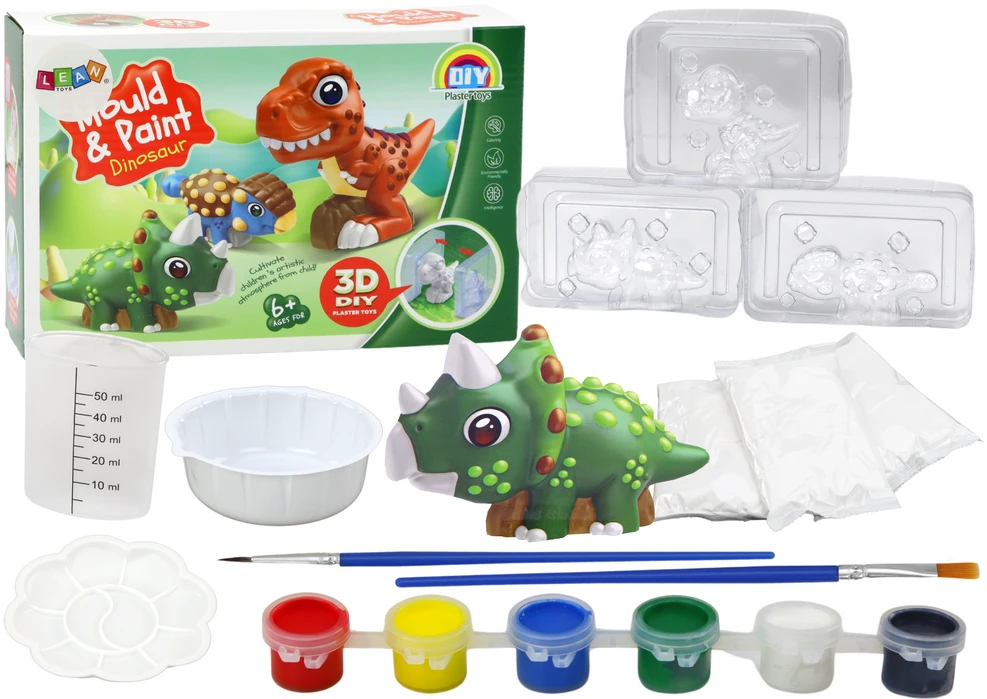 Zestaw 3D dinozaurų kūrybinis rinkinys vaikams