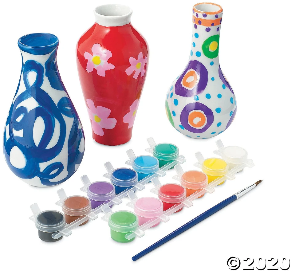 Kūrybinis rinkinys „Paint Your Own Porcelain Vases“