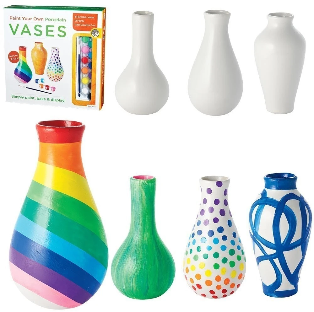 Kūrybinis rinkinys „Paint Your Own Porcelain Vases“