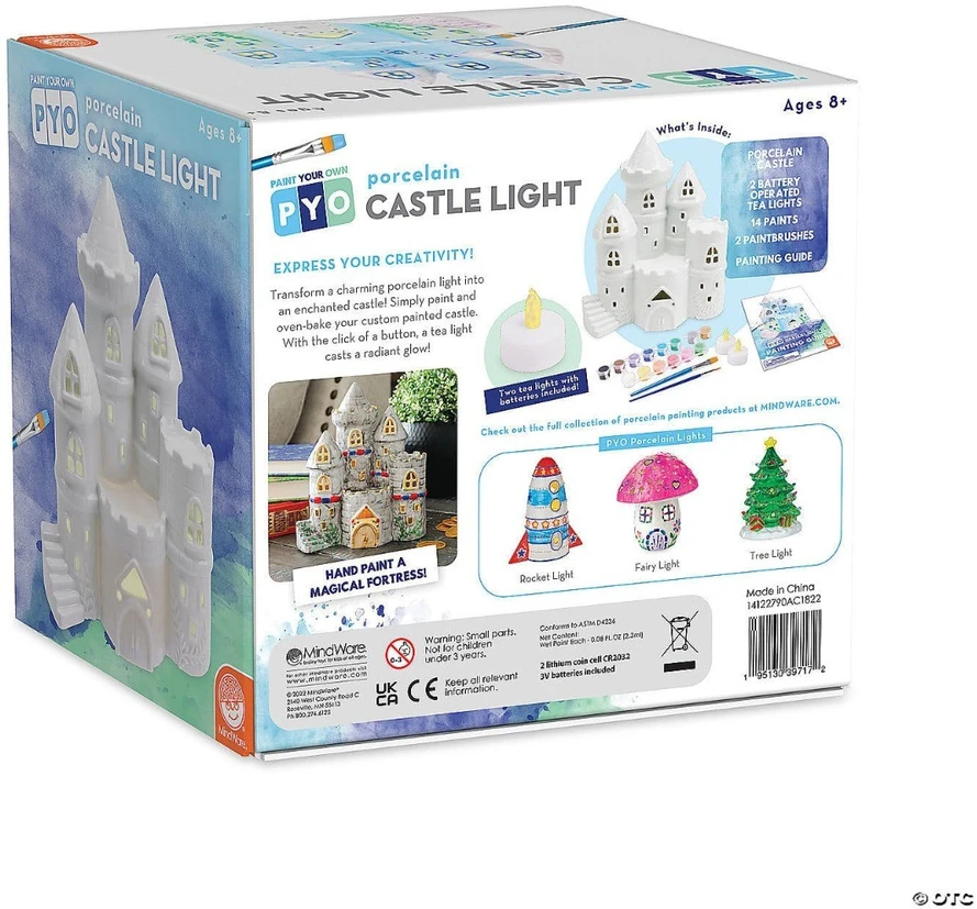 Kūrybinis rinkinys „Paint Your Own Porcelain Castle Light“