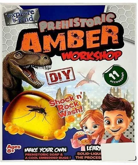 Lean Toys Kūrybinis rinkinys vaikams gintaro gamyba su vabzdžiais