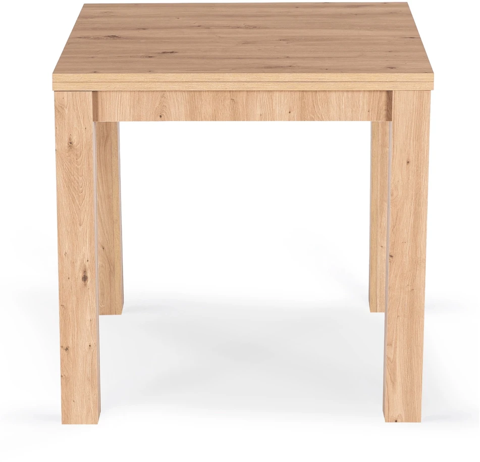 Kvadratinis išskleidžiamas stalas 80–160 cm, Artisan ąžuolo spalvos