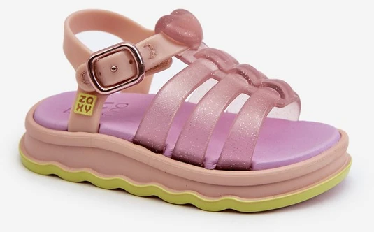 Kvapnūs vaikiški sandalai su Velcro užsegimu ZAXY NN385020, violetinės spalvos
