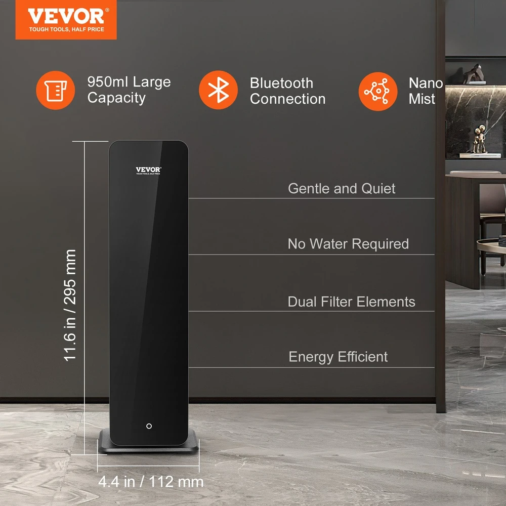 Drėkintuvas VEVOR Kvapų skleidėjas su "Bluetooth" 950ml