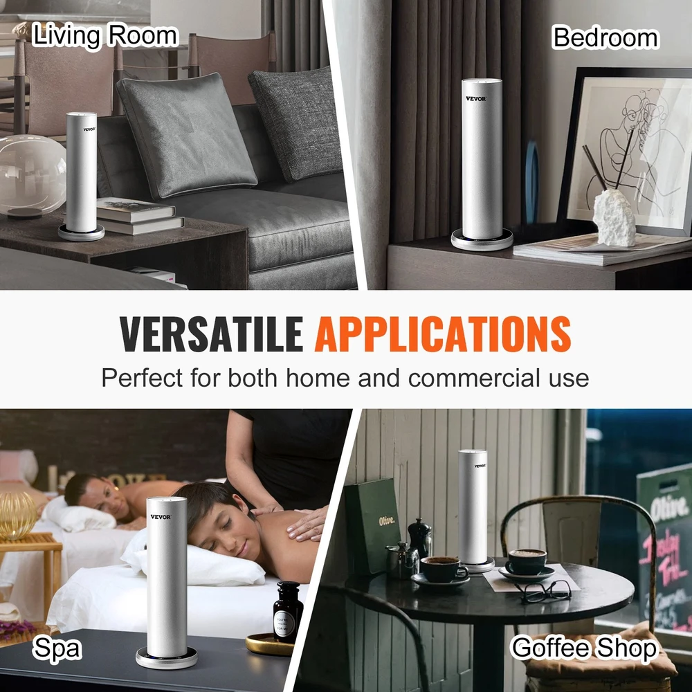 Drėkintuvas VEVOR Kvapų difuzorius 120 ml Bluetooth 93 m² be vandens