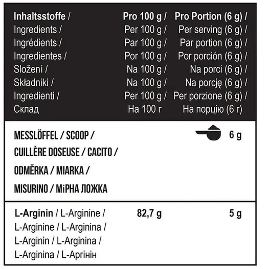 L-arginino hidrochlorido milteliai MST Arginine HCL 1000 g