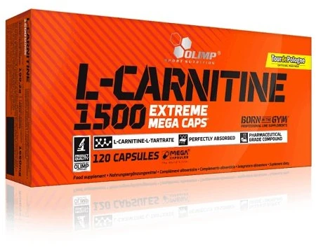 Olimp L-Karnitinas 1500 Extreme Mega Caps - 120 Kapsulių