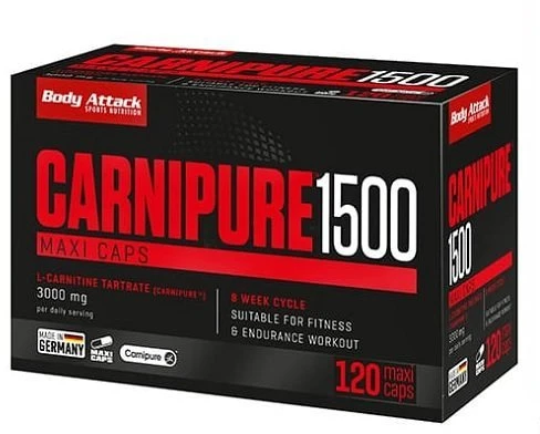 Body Attack Kapsulės Carnipure 1500 120vnt.