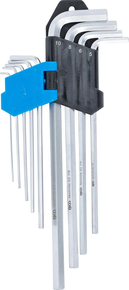 L TIPO RAKTŲ RINKINYS | YPAČ ILGI | VIDINIS ŠEŠIAKAMPIS 1,5–10 MM | 9 VNT. (808)