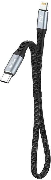 USB-C prie Lightning Dudao 20 W PD 0.23 m kabelis (juodas)