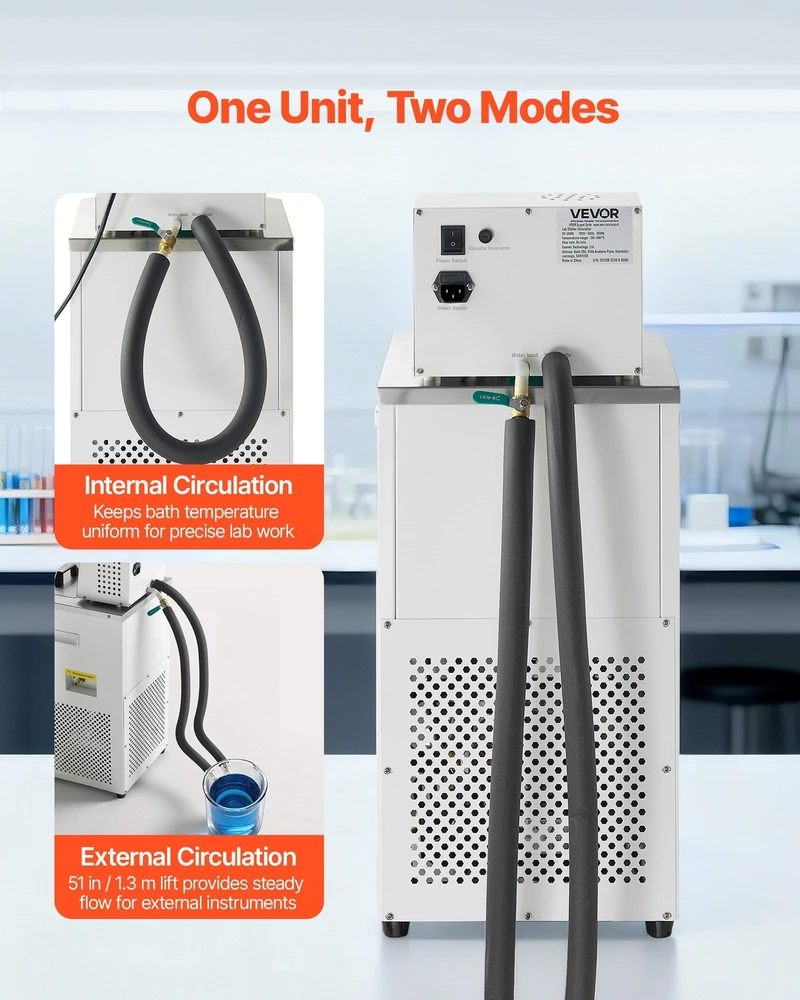VEVOR Laboratorinis šaldytuvas cirkuliatorius, -30-100, 6 L