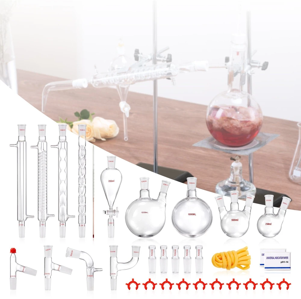 VEVOR Laboratorinis distiliavimo rinkinys su 3.3 boro stiklu