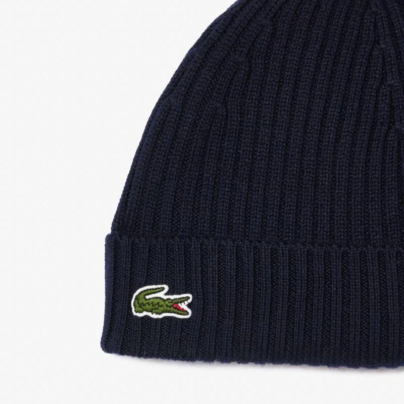 Lacoste Briaunota vilnos kepurė Tamsiai mėlyna - RB0001-166