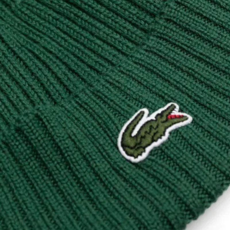 Lacoste Vilnonė briaunota kepuraitė Žalia - RB0001-132