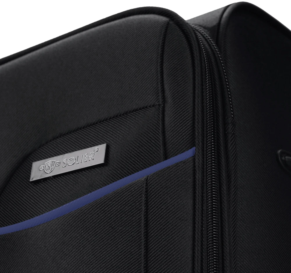 Kelioninis Solier Luggage Lagaminas Solier 23 (M) STL1651 - Juodas, tamsiai mėlyna
