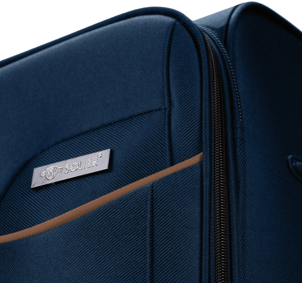 Kelioninis Solier Luggage Lagaminas Solier 23 (M) STL1651 - Tamsiai mėlyna, ruda