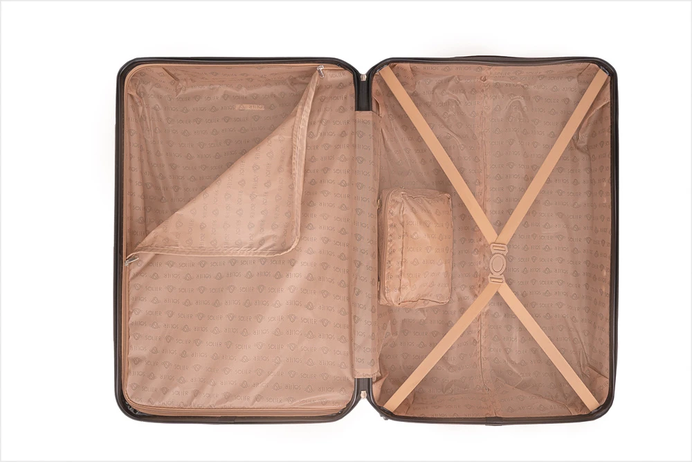 Kelioninis Solier Luggage Lagaminas vidutinio dydžio M STL902 ABS - Pilkas