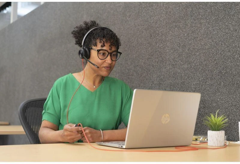 HP Poly „Poly Blackwire 8225 Stereo“ „USB-C“ ausinės + „USB-C/A“ adapteris
